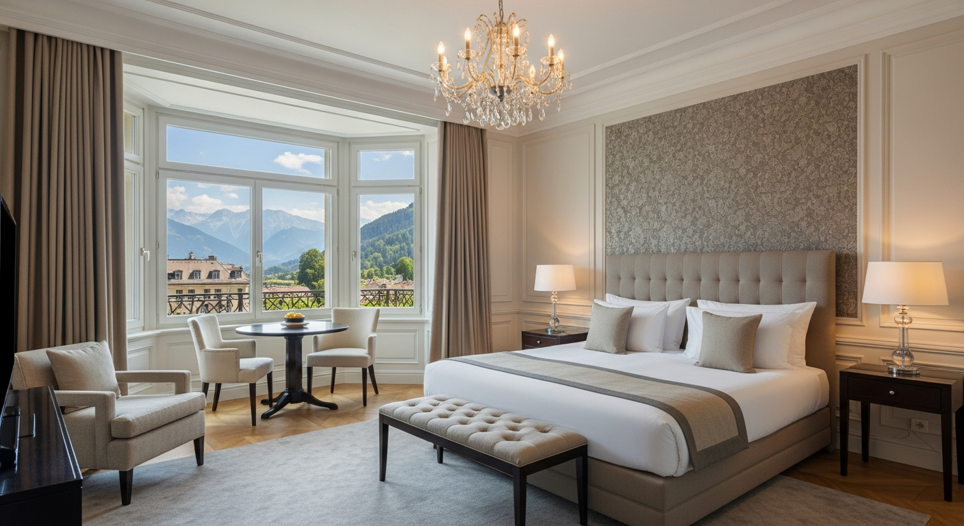 Appartement moderne en Suisse avec vue panoramique, marché immobilier haut de gamme